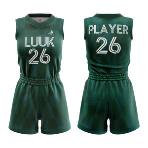 ชุดบาสเก็ตบอลเด็กผู้หญิงไซส์พลัส พิมพ์ลายแบบรีดร้อน คอวี แขนกุด ระบายอากาศได้ดี ซึมซับเหงื่อ แห้งเร็ว - Product Image 1