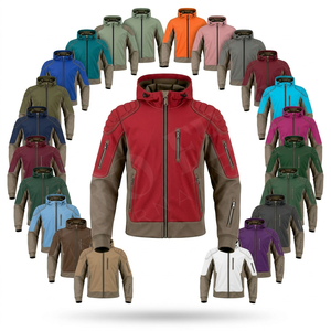 เสื้อแจ็คเก็ตมอเตอร์ไซค์แบบมีฮู้ด ผลิตจากวัสดุโพลีเอสเตอร์ 100% พร้อมซิปด้านหน้า เสื้อผ้ากีฬากลางแจ้งคุณภาพพรีเมียมสำหรับขี่มอเตอร์ไซค์ รับผลิตแบบ OEM ODM - Product Image 1