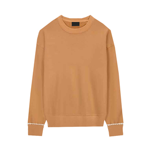 Sudadera Ligera Doble para Mujer, Cuello Redondo, Holgada, para Invierno, Estilo Casual, con Logotipo Frontal, OEM - Product Image 3