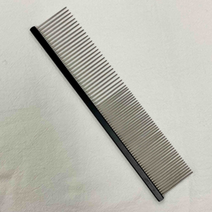 Peigne de toilettage pour chien en acier inoxydable avec dents étroites et larges, outil de démêlage des poils d'animaux respectueux de l'environnement - Product Image 6