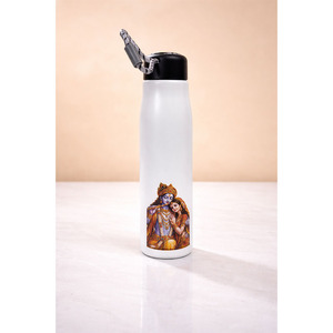 Botella de Agua Metálica con Diseño Radha Krishna, Impresión Personalizada, para Uso Promocional en Oficina, Regalo para el Día de la Madre y el Día del Padre - Product Image 1