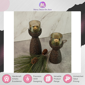 ชุดโหลเทียนแบบทีไลท์ทำจากไม้อาคาเซียชุด2ชิ้นสำหรับใช้ตกแต่งบ้าน - Product Image 4