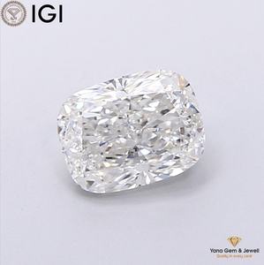 Diamant de laboratoire CVD certifié IGI, taille coussin, couleur F, clarté VVS2, 1,50 carat, pour bague solitaire unique - Product Image 1