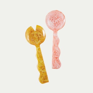 Resin <b>Salad</b> <b>Tools</b> Servers Set Blue Green Dishwasher & Microwave Safe Oven Safe Manual Customizable Logo Best Colors Available - Product Image 5
