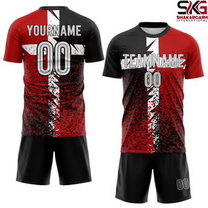 Ensemble d'uniformes de football personnalisés – Maillot et short de football sublimés pour équipe - Product Image 1