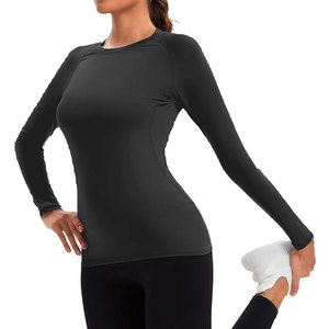 Tops Deportivos de Yoga para Mujer, Tallas Grandes, Cuello Redondo, Transpirables, de Secado Rápido, Compresión, Ecológicos, Elásticos en Cuatro Direcciones - Product Image 4