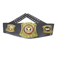 Ceinture de championnat en cuir de 51 pouces avec sangle respirante et durable pour l'entraînement de MMA et de boxe, option de logo personnalisé