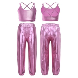 Maillot Metálico de Gimnasia Rítmica para Niñas de 6 a 16 Años con Pantalones, para Patinaje Artístico, Competencia, Actuación en Escenario, Uso Diario Informal - Product Image 2