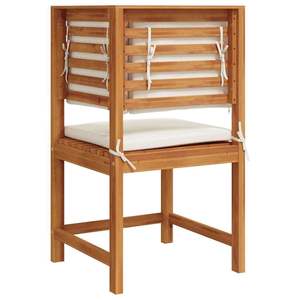 Chaise de jardin en bois d'acacia massif 19,69 x 19,69 x 35,83 pouces marron - Sièges d'extérieur élégants - Product Image 6