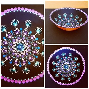 Bol en bambou artisanal, design mandala, vente en gros |   Bol à fruits en bois bohème - Product Image 3
