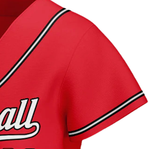 Men Red White Black Authentic Baseball Jersey Button Front Team Shirt Performance <b>Athletic</b> Game Day Practice Sports Uniform Wear - Product Image 4