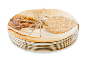 Platos Desechables Biodegradables y Compostables de Bambú de 8 Pulgadas, Resistentes, para Bodas y Fiestas, Venta al Por Mayor - Product Image 4
