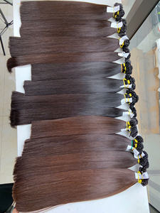 Extensiones de Cabello Natural Vietnamita 100% Virgen, Color Castaño Natural, Punta Plana, Tendencia Actual, 60 cm, 1 Paquete de 100 Gramos, 100 Mechones, Super Double Drawn - Product Image 5