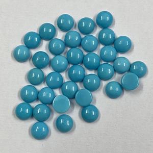 Cabochon ทรงกลมเรียบสีฟ้าแอริโซนา8มม.,สำหรับทำเครื่องประดับ - Product Image 2