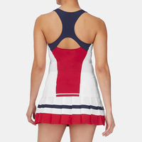 Tenue de tennis imprimée pour femmes du Pakistan, col rond, sans manches, séchage rapide, respirante, évacuant l'humidité, en Spandex/Polyester, vêtements de sport
