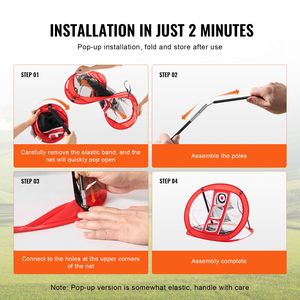 Red de Práctica de Golf Portátil Plegable para Interiores y Exteriores con Bolsa de Transporte para Ayuda en el Golpeo y Práctica de Tiro al Blanco - Product Image 4