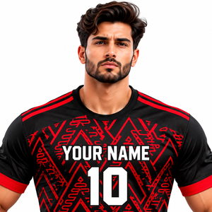 Uniformes de Fútbol Negros y Rojos al por Mayor, Camisetas de Fútbol Personalizadas para Clubes y Equipos Deportivos - Product Image 5