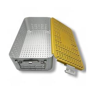 Boîte de stérilisation manuelle en aluminium 40x20x12 cm, autoclavable, réutilisable, pour kit chirurgical Pentax, conteneur stérilisé - Product Image 3