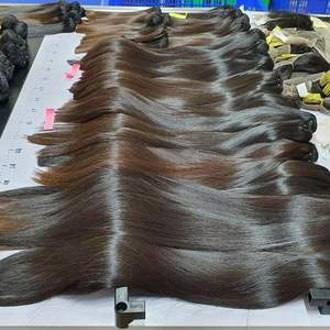 Cheveux humains vierges vietnamiens 100% os brut droit naturel couleur noire Extensions de cheveux paquets de cheveux soyeux et doux - Product Image 3