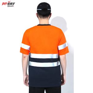 2023 O-cou hommes personnalisable sécurité travail T-Shirts haute qualité à manches courtes réfléchissant lettre Style personnalisé sécurité - Product Image 3