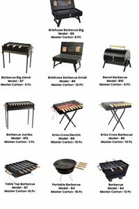 เตาบาร์บีคิวถ่านสแตนเลสสีเงิน 4 ช่องย่าง แบบพกพา สำหรับสวน ขายส่ง เตาบาร์บีคิวถ่านแบบพับได้สำหรับการเดินทาง - Product Image 3