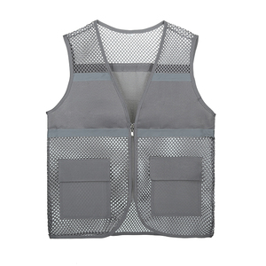 Chaleco de Seguridad Reflectante de Alta Visibilidad, Reversible, Transpirable, con Múltiples Bolsillos, para Trabajos de Construcción, Venta al Por Mayor, Económico - Product Image 4