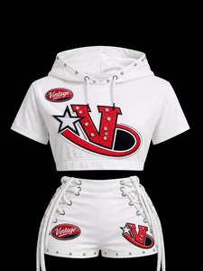 Custom Mens Nylon Short <b>Set</b> Streetwear Loose Fit <b>Embroidery</b> Color Block Windbreaker Zipper Jacket and Drawstring Shorts <b>Set</b> OEM - Product Image 4