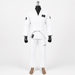 Uniforme de Kimono de Jiu Jitsu Personalizado al por Mayor, 100% Algodón, Unisex para Adultos, con Cinturón Blanco y Logotipo - Product Image 3