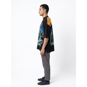 Camiseta Gráfica Extra Grande de 180 GSM, 100% Algodón, con Etiqueta OEM Personalizada, Sublimada, Estilo Urbano Hip Hop para Hombre, Temporada de Verano - Product Image 3