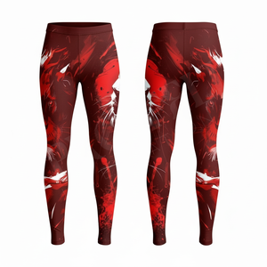 Premium Quality Custom Compression Leggings All Over Printed Design Sports Tights Breathable Gym Running Workout Fitness Pants - Product Image 2