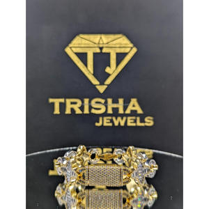 Bracelet de luxe bicolore en argent sterling 925 avec diamants VVS brillants cultivés en laboratoire, bijoux haut de gamme pour homme par Trisha Jewels - Product Image 2