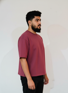 Camiseta de Cuello Redondo para Hombre, Talla Grande, Color Sólido, Manga Corta, Informal, Lisa, Teñida, de Algodón Jersey, Corte Regular, Estilo Cuello Redondo - Product Image 4