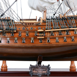 Antique Style San Felipe L60 Curved Sails Nautical Decor Model Wood Cedar Painted Technique 72Lx24.5Wx70H cm - Product Image 6