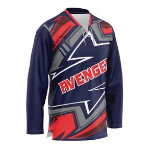 Nouveau style, service OEM, maillot de hockey sur glace professionnel personnalisé pour hommes, 100% polyester, maille, impression par sublimation, évacuation de l'humidité - Product Image 3