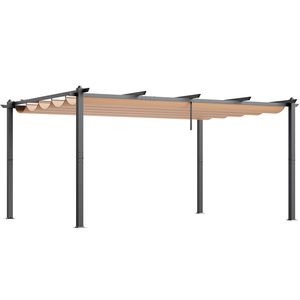 Pergola Retrattile Moderna 12 X 16 per Esterni con Tettoia in Alluminio, Gazebo e Pergola Parasole - Product Image 1