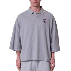เสื้อโปโลโอเวอร์ไซส์สไตล์ใหม่ปี 2026 เนื้อผ้านุ่ม แห้งเร็ว ระบายอากาศได้ดี เสื้อโปโลโอเวอร์ไซส์สำหรับผู้ชาย - Product Image 1