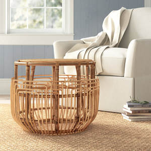 Taburete elegante otomano estándar redondo de 23,6 pulgadas de ancho para mayor comodidad y estilo - Product Image 3