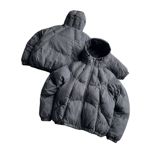 Chaqueta Urbana Varsity para Hombre, Personalizada, Talla Grande, Otoñal, Acolchada, con Cuello Alto, Logotipo Frontal, Ropa Urbana Cálida, Marca Privada, Proveedor OEM - Product Image 2