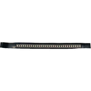 Cadena de plata de cuero de color negro Banda de cejas elegante para caballos Pedido a granel OEM aceptado - Product Image 3