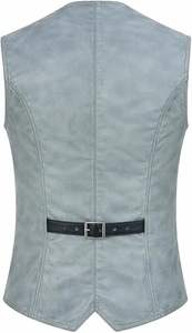 Chaleco de Cuero para Hombre, Talla Grande, Chaqueta de Invierno Cálida con Forro de Piel de Oveja, Chaqueta de Piloto - Product Image 2