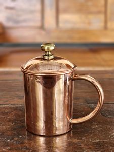 La montagne vous appelle – Tasse émaillée grise avec anse rouge, design rétro, résistante à la chaleur, en acier inoxydable - Product Image 5