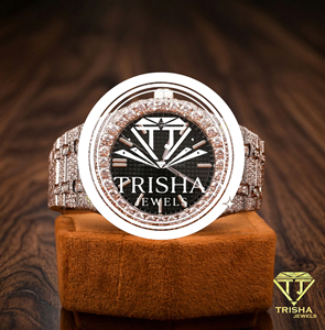 Reloj de pulsera de cuarzo de lujo con diamantes de alta calidad, accesorio de joyería de acero inoxidable para hombres y mujeres, logotipo personalizado. - Product Image 5