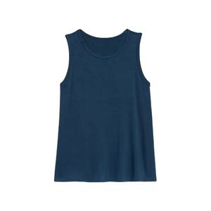 Débardeur uni et décontracté pour femmes, col rond, chemise d'été sans manches, logo personnalisé, respirant, coupe ample, coton modal doux pour un usage quotidien - Product Image 4