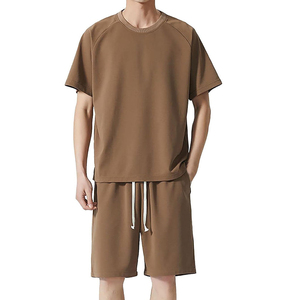 Ensemble de shorts d'été pour hommes sur mesure OEM, 100% coton, tricoté, respirant, décontracté, design personnalisé, haute qualité, streetwear - Product Image 1