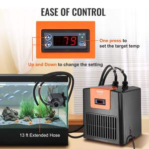 1/10 HP refroidisseur d'eau hydroponique silencieux 52 Gal 196 L Aquarium eau de mer eau douce réservoir de poissons système de refroidissement pompe/tuyau pour corail - Product Image 6