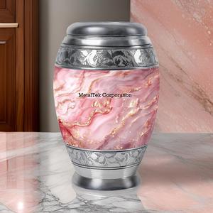 Nouvelle Urne Funéraire Moderne Abstraite Rose pour Cendres, Urne Métallique Décorative pour Cérémonie Funéraire, Vente en Gros Fabricant - Product Image 2