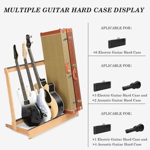 Hardwood Folding Guitar Case Stand for Electric Acoustic Bass Guitars Space-Saving Stand for Home Studio - Product Image 4