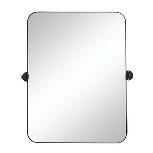 Mango Wood Rectangle Mirror Industrial Metal Angle Frame Wholesale - Product Image 4
