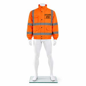 Veste de sécurité haute visibilité, veste de travail réfléchissante, veste de travail imperméable pour travaux en extérieur, veste de travail orange avec logo personnalisé - Product Image 2