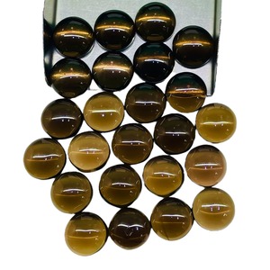 Cuarzo Ahumado Natural, Corte Redondo, Cabujón de 13 mm, Piedra de Cuarzo Ahumado, Gemas Sueltas, Precio al por Mayor, Lote a Granel para la Fabricación de Joyas - Product Image 6